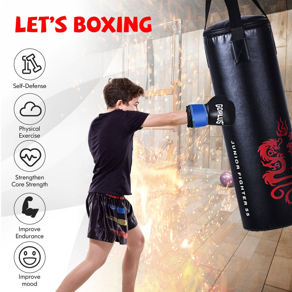 40 lb Punching Bag Set with Gloves, Jump Rope, Hook & Carry Bag