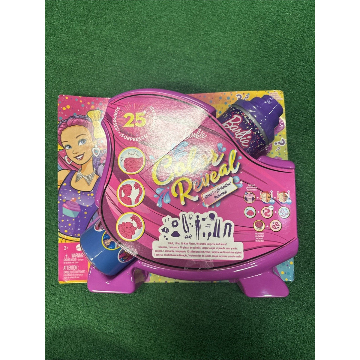 Barbie Color Reveal Glitter! Hair Swaps Doll — 25 Surprises, Ages 3+