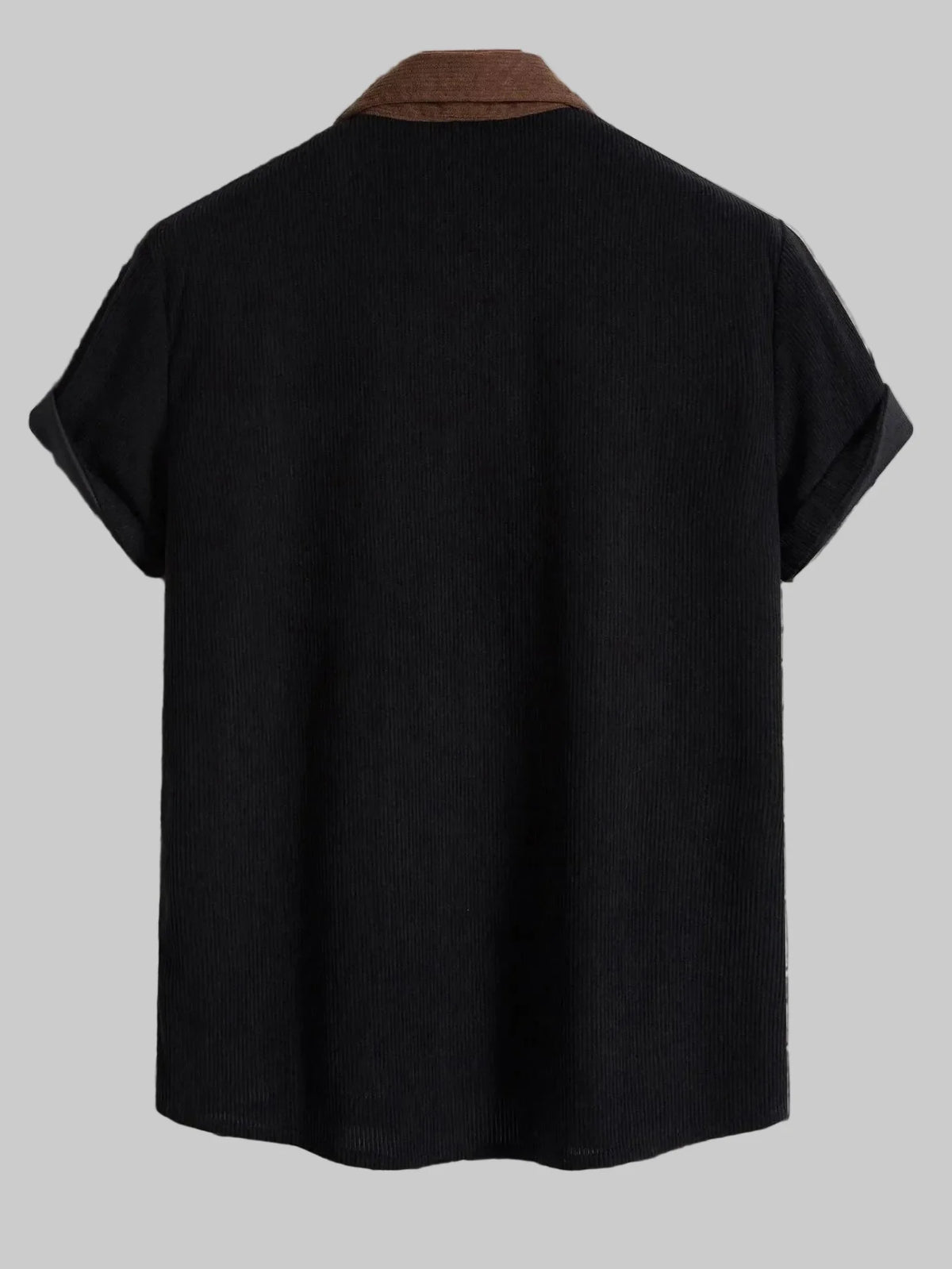 Men's Full Size Classic Color Block Short Sleeve Shirt
