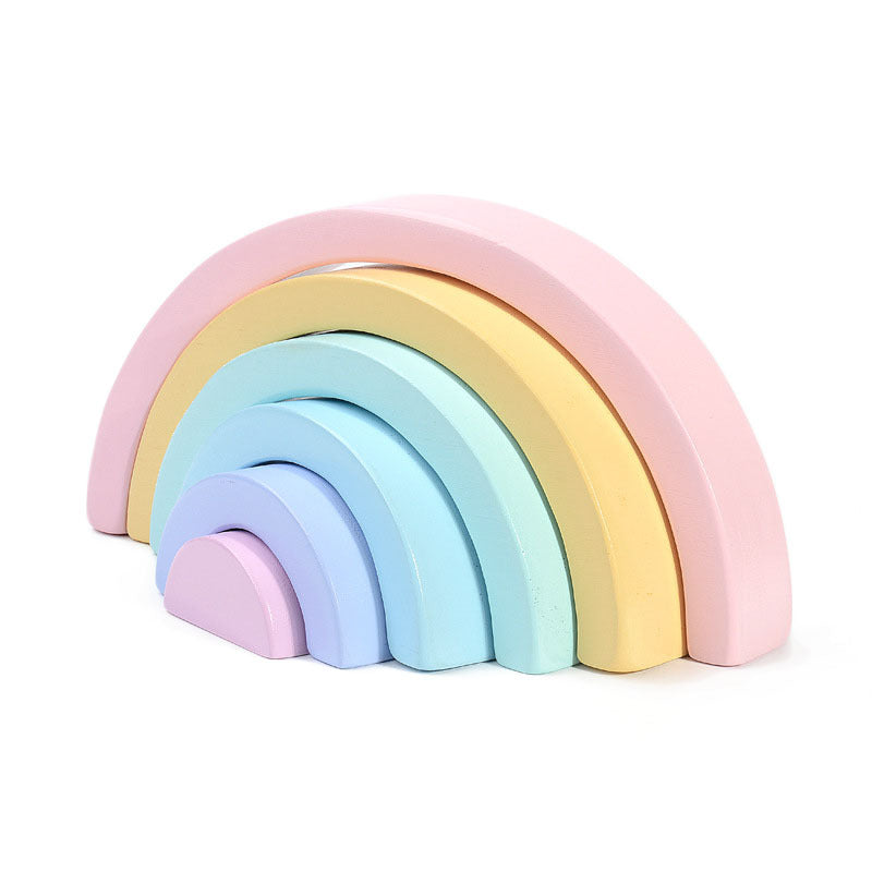 Wooden Rainbow Arch Stacking Blocks — Ages 18 Months+