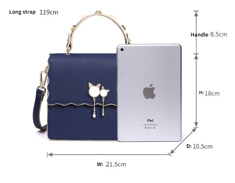 Genuine leather handbags portable fashion simple shoulder bag trendy all-match crossbody bag tote bag