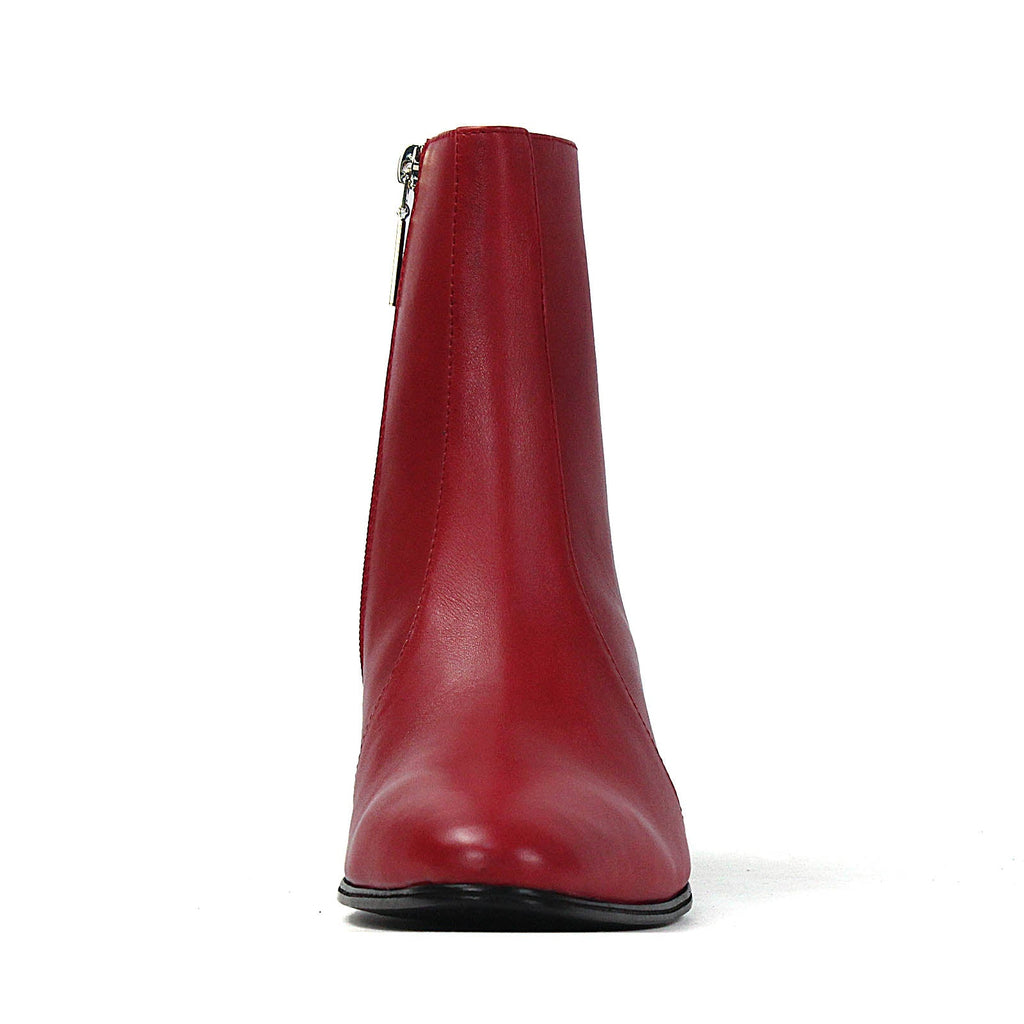 OSSTONE Men Chelsea Ankle Boots Leather Heeled Boots With Side Zipper Cuban Heel Dress Boots Disco Shoes OS-JY051