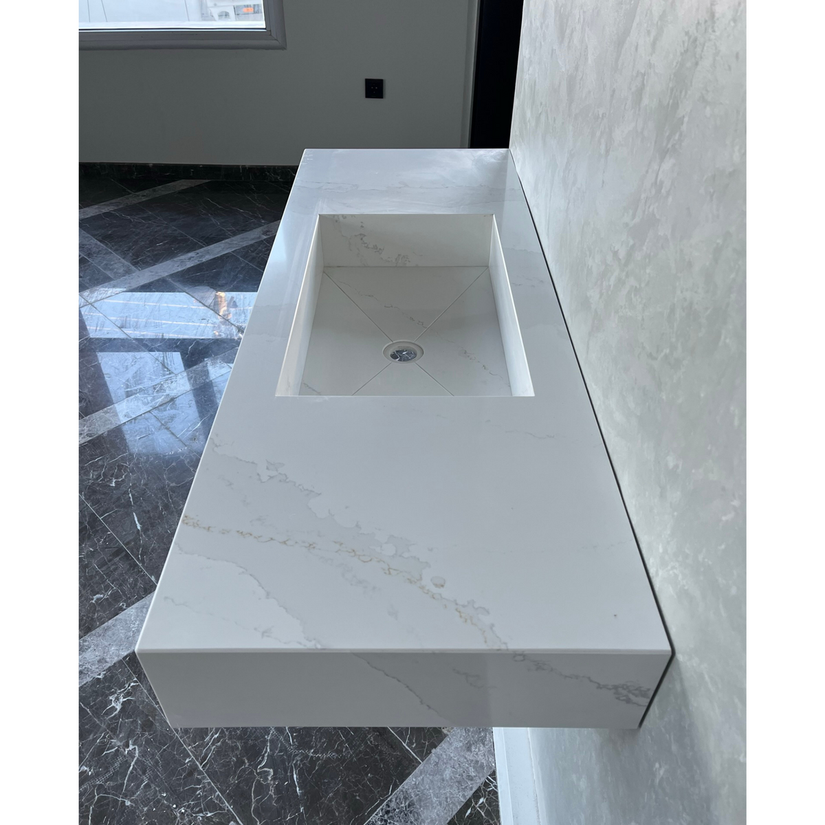 Calacatta Gold Engineered Quartz Kitchen Sink - Luxury Handcrafted Premium Design