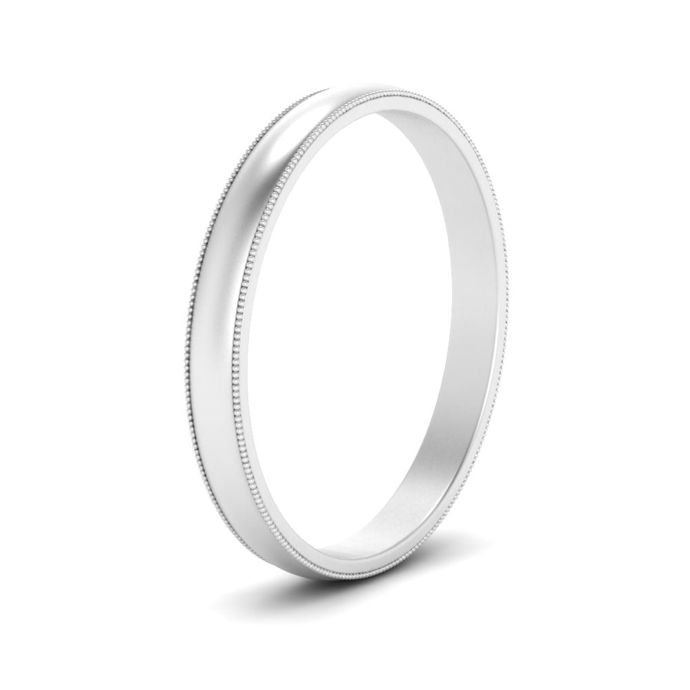 Milgrain Matte Finish Mens Band