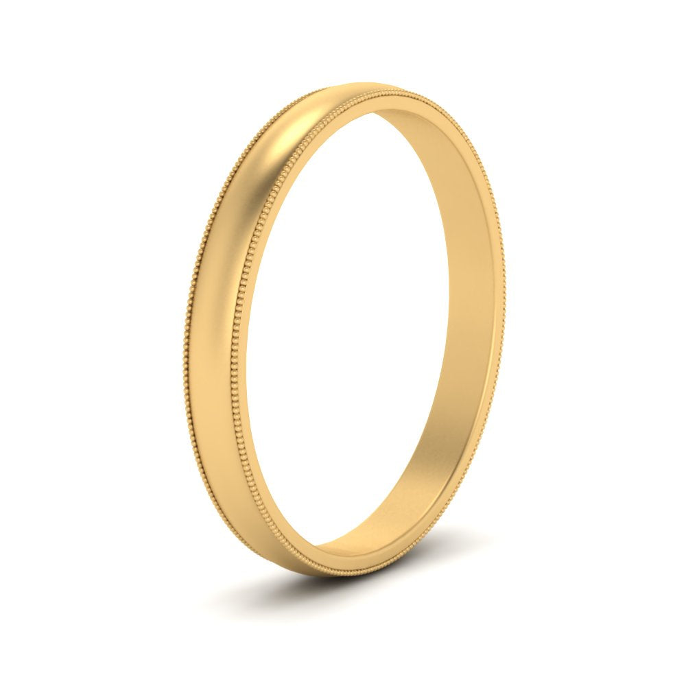 Milgrain Matte Finish Mens Band