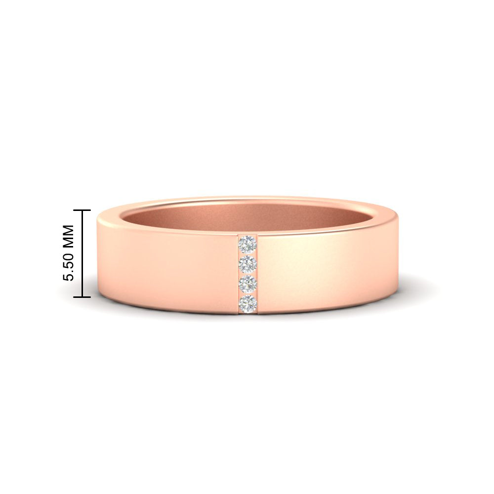 4 Stone Diamond Wedding Band Ring