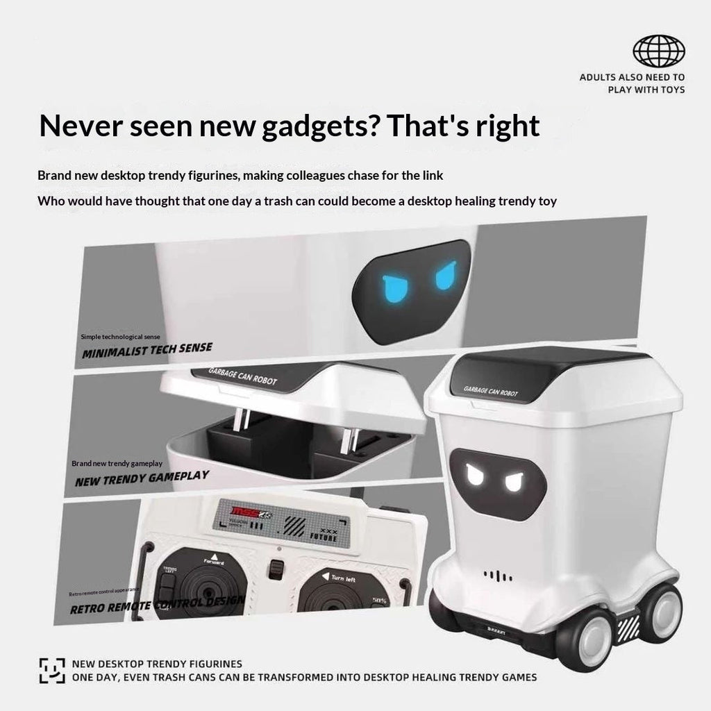 Mini RC Trash-Can Robot Toy