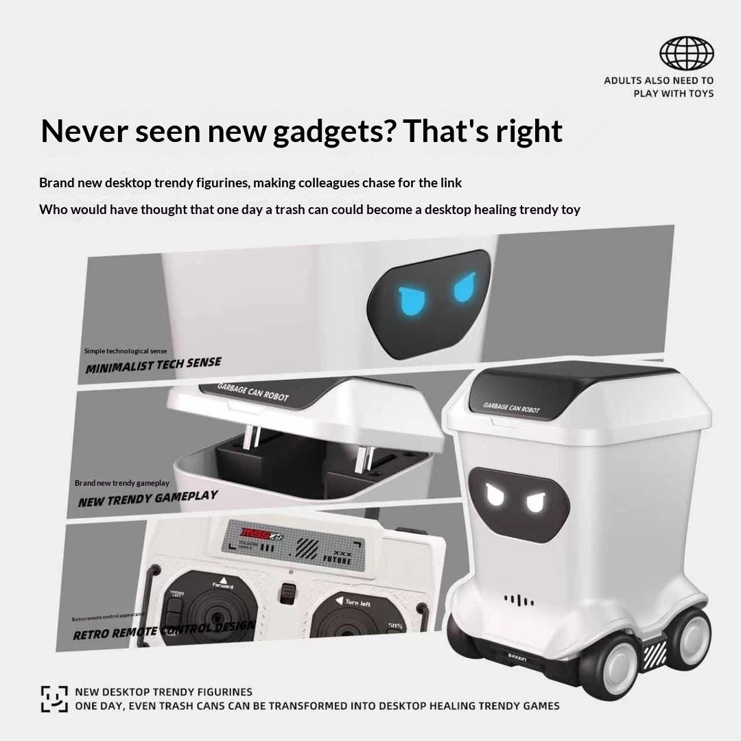 Mini RC Trash-Can Robot Toy