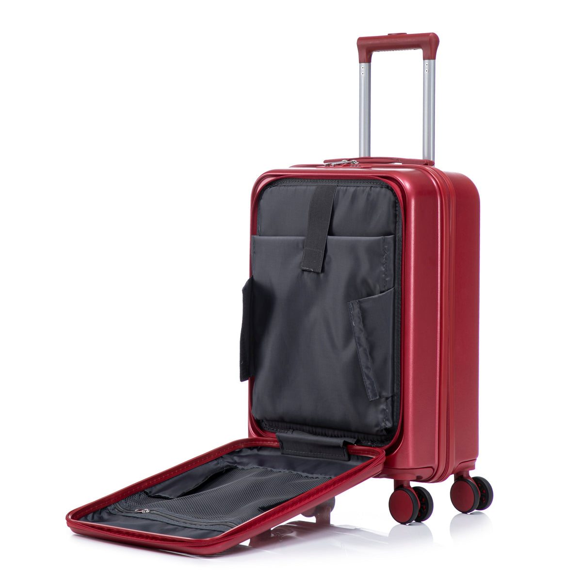 14'/20' 2 pcs ABS Spinner Wheel Luggage Set with Combination Lock and Front Opening Design