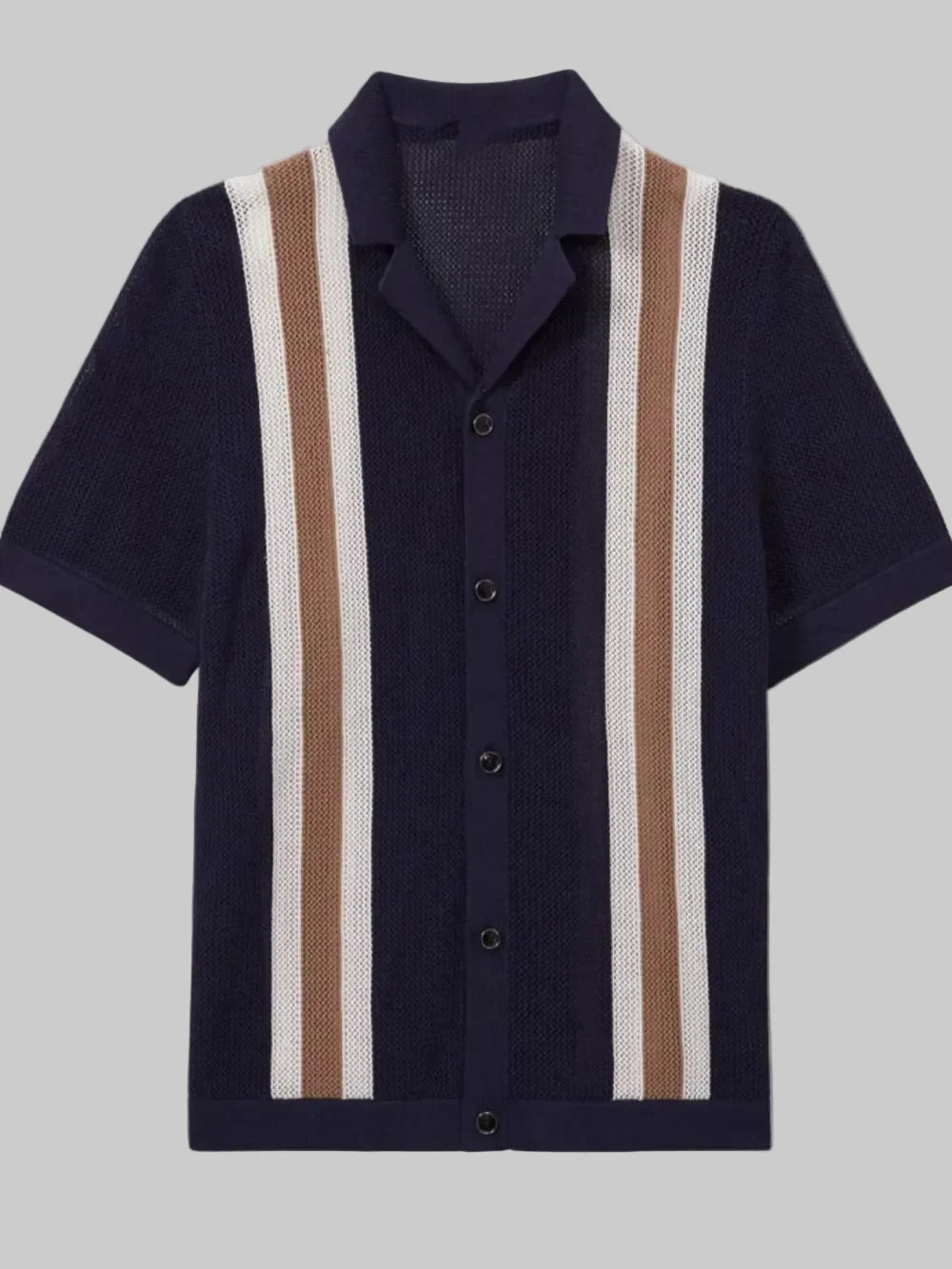 Men's Viscose Button-Down Short Sleeve Shirt