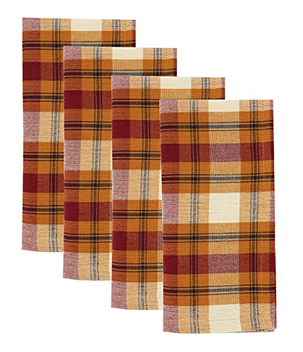 Fennco Styles Harvest Plaid Table Linens — Napkins & Tablecloth