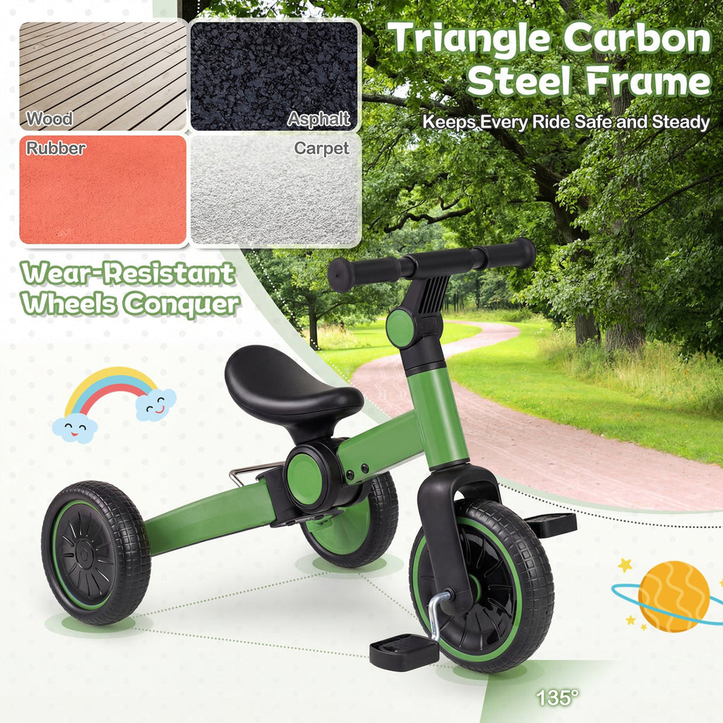 Convertible Toddler Tricycle & Balance Bike — Ages 2–4