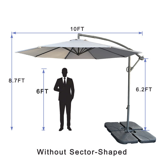 10ft Offset Patio Umbrella - Base Sold Separately