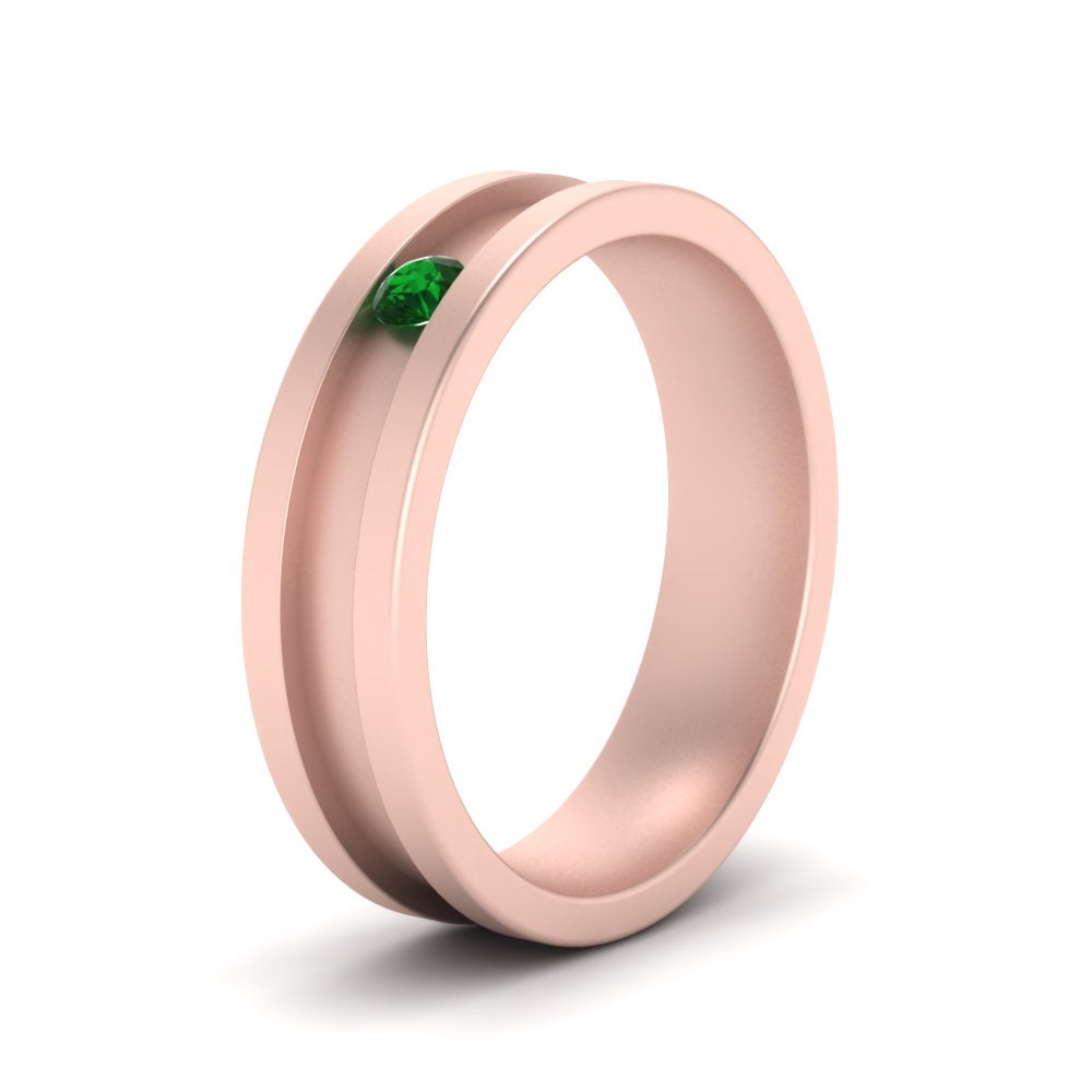 Single Stone Mens Promise Ring