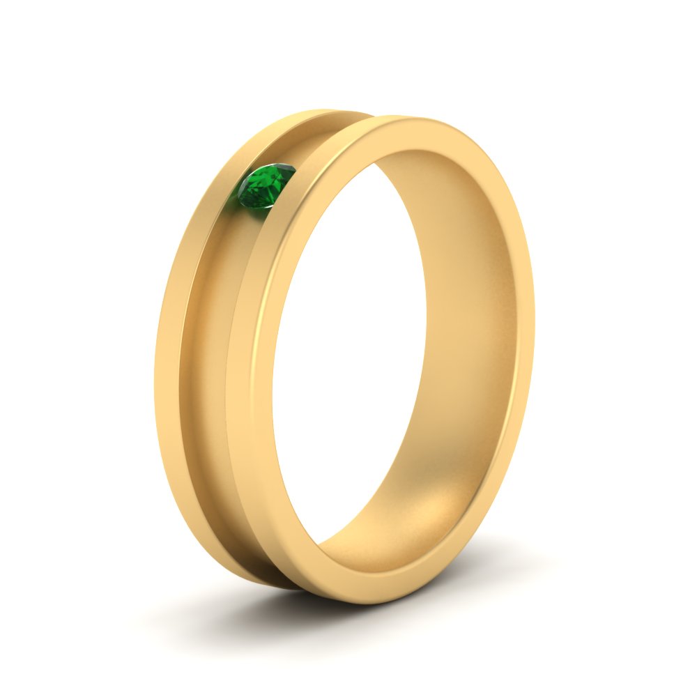 Single Stone Mens Promise Ring