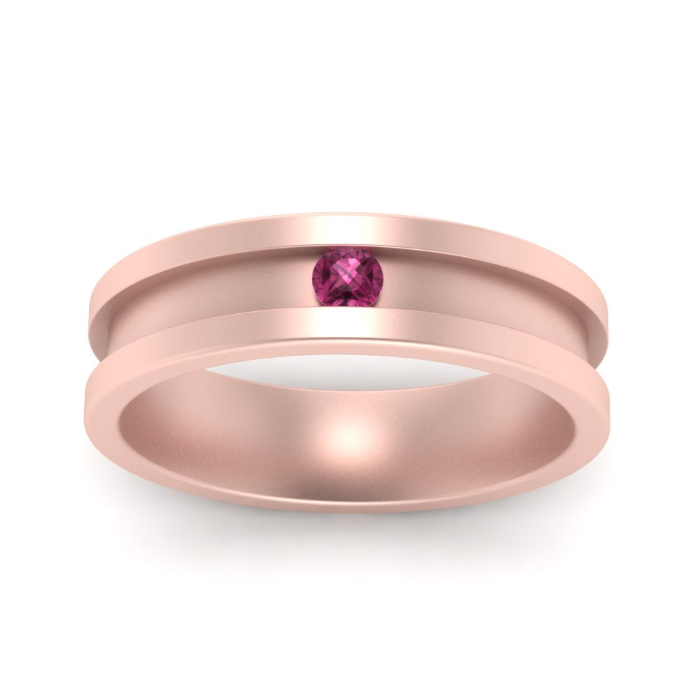 Single Stone Mens Promise Ring