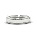 Mens Band Double Milgrain