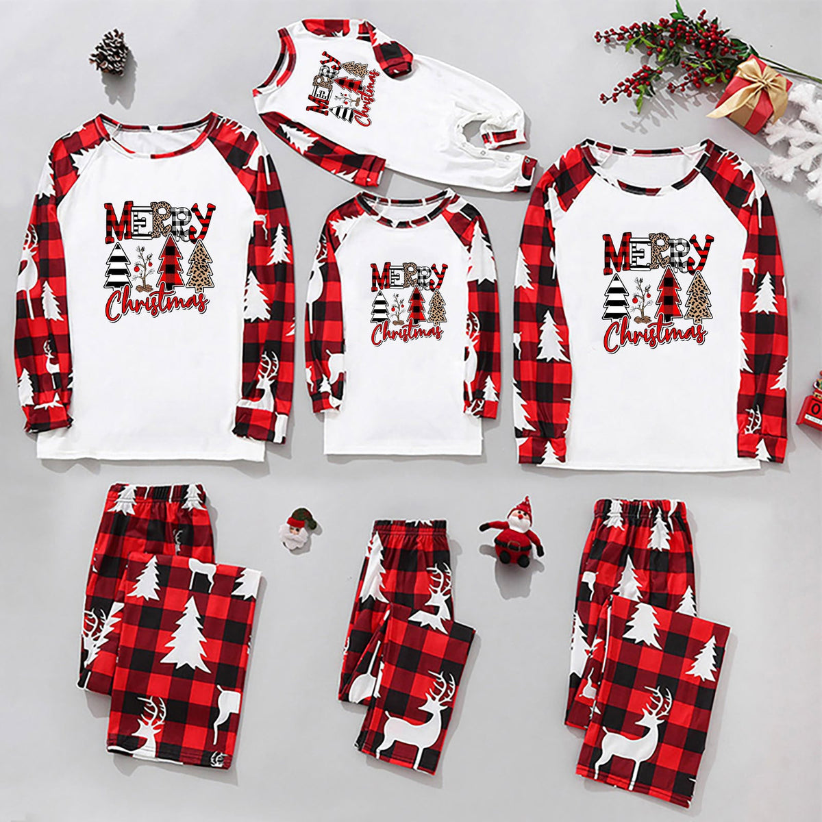 European And American Parent-child Home Suit Set For Christmas
