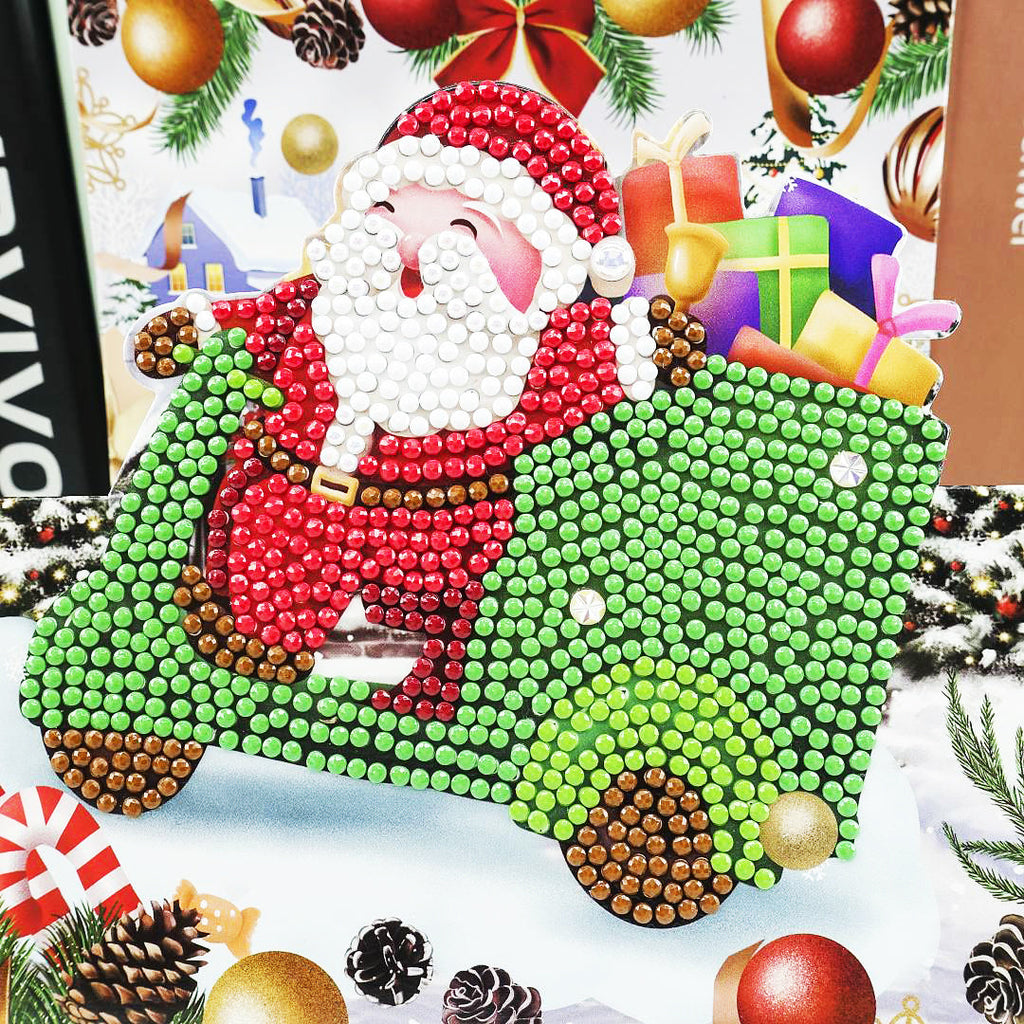 Christmas DIY Diamond Painting Greeting Cards 5D Cartoon Birthday Postcards