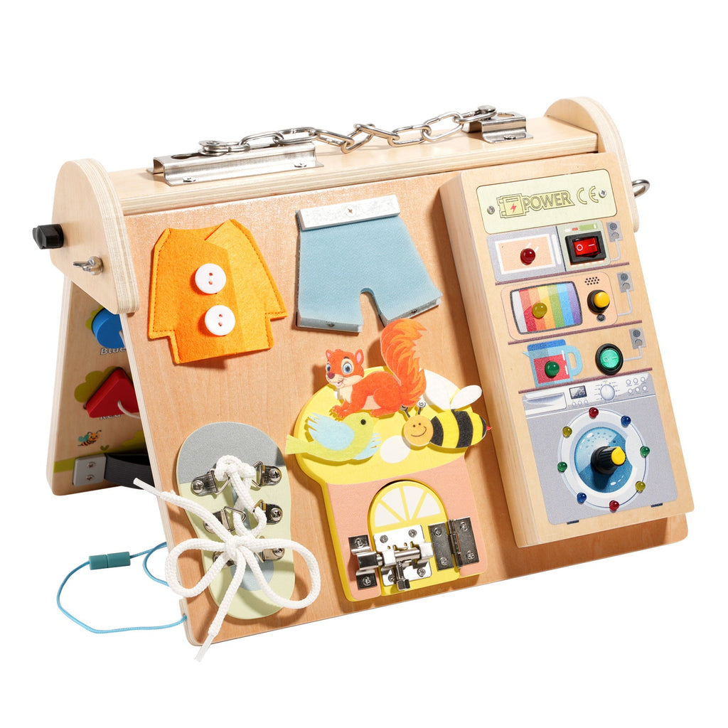 Wooden Circuit Activity Busy Board — Ages 4–6