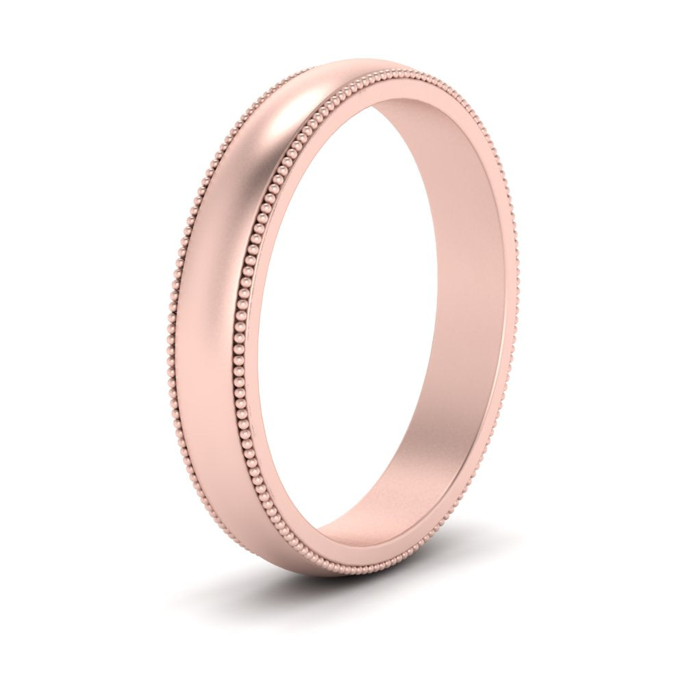 Milgrain Matte Finish Mens Band