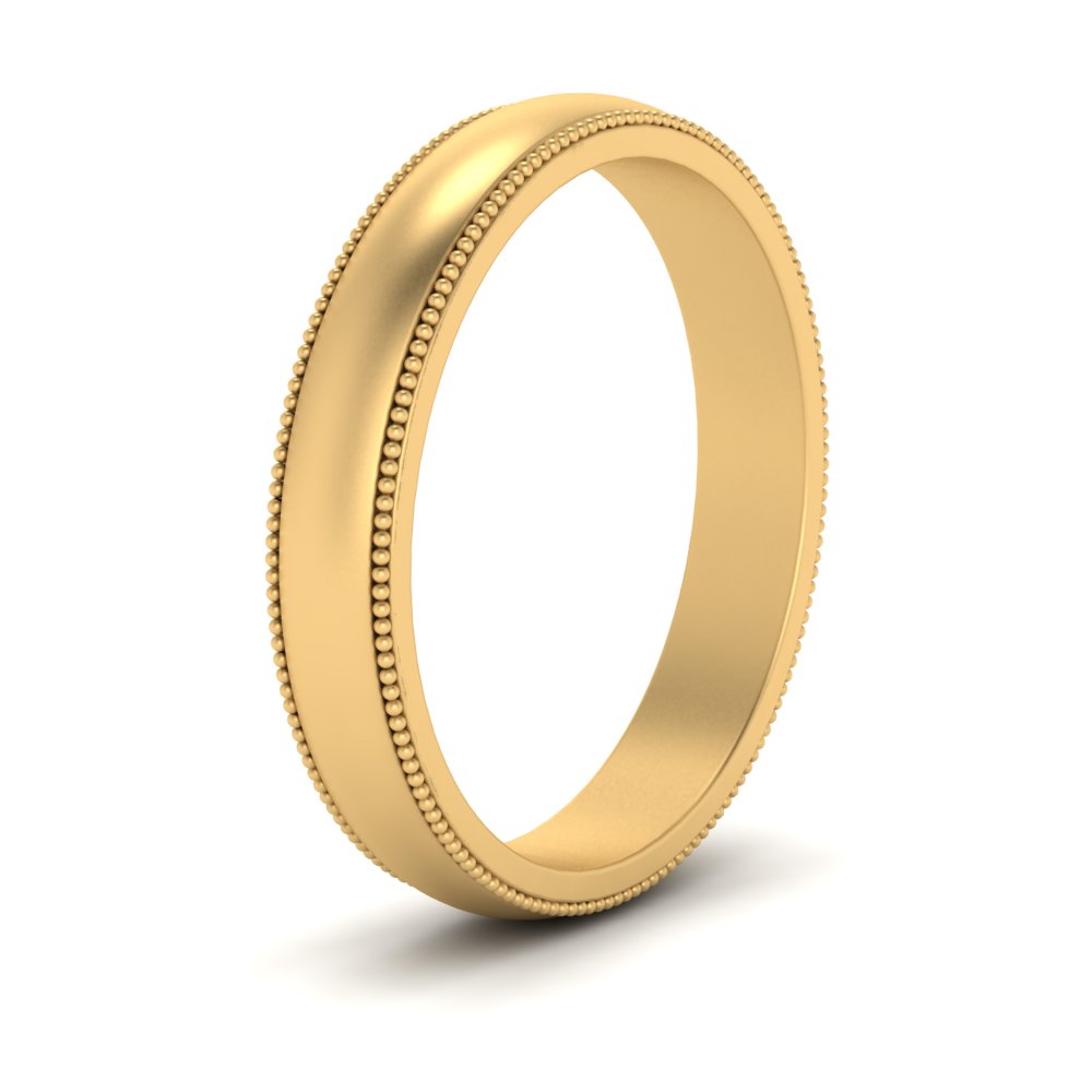 Milgrain Matte Finish Mens Band