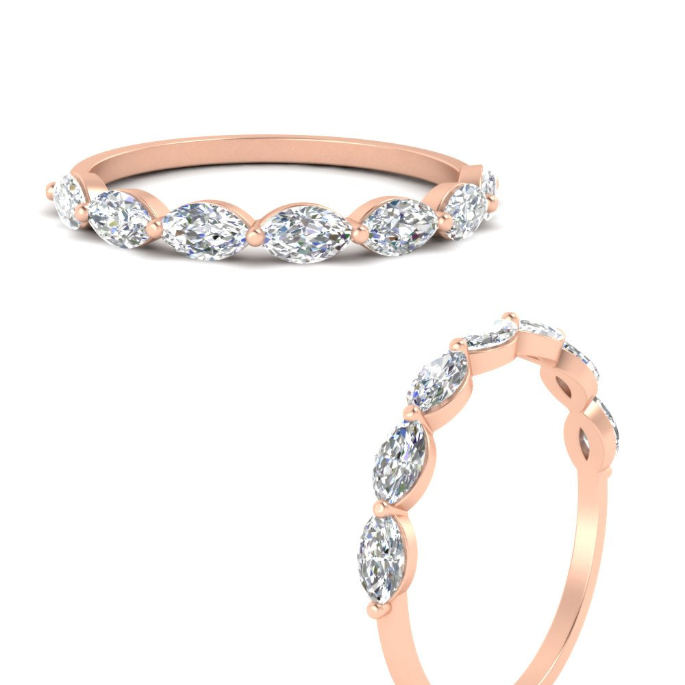 7 Stone Marquise East West 1 Carat Band