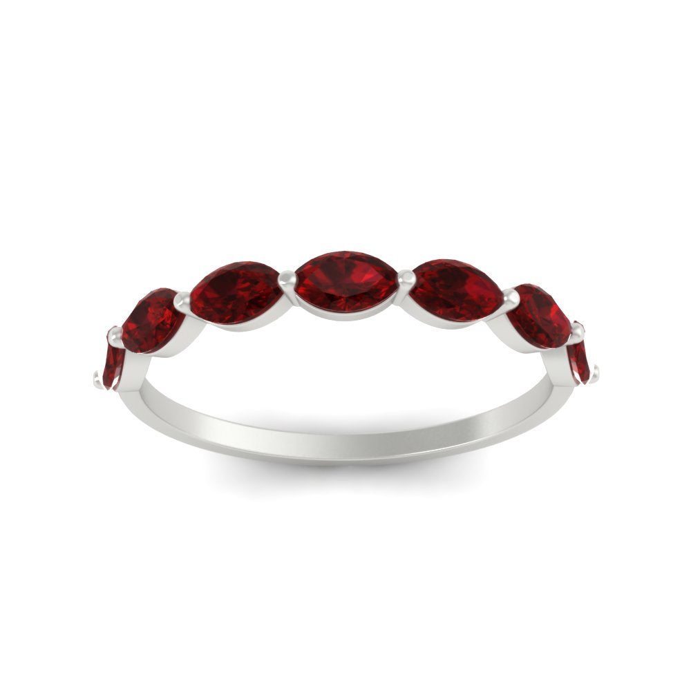 7 Stone Marquise East West 1 Carat Band