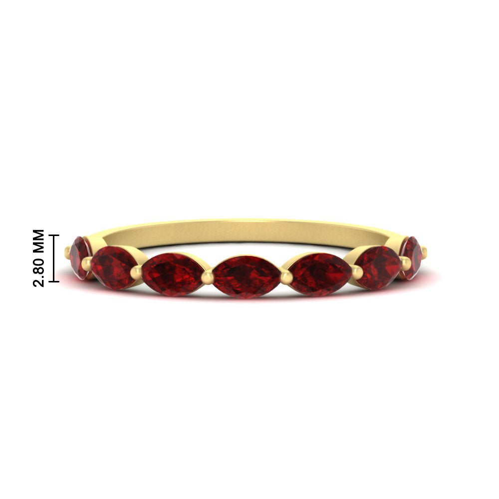 7 Stone Marquise East West 1 Carat Band
