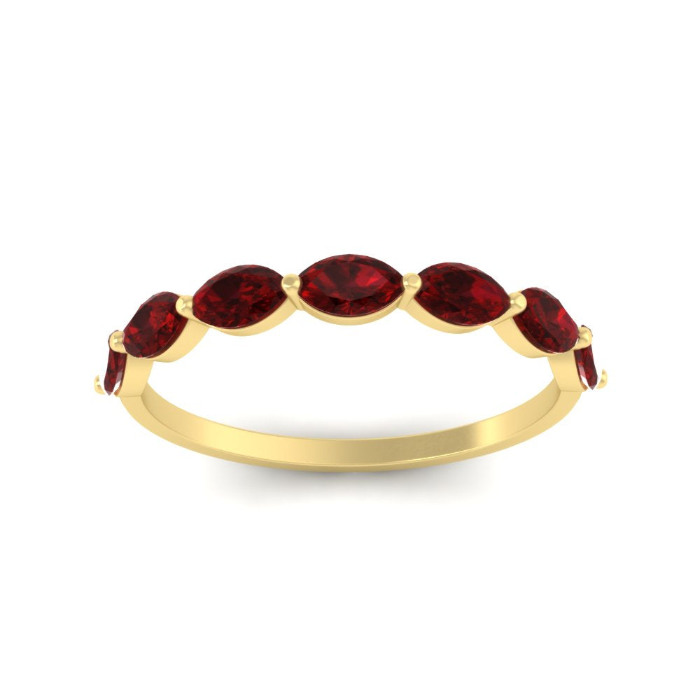 7 Stone Marquise East West 1 Carat Band