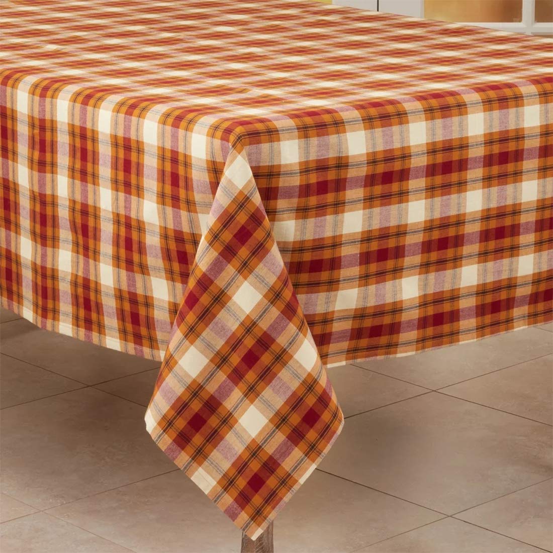 Fennco Styles Harvest Plaid Table Linens — Napkins & Tablecloth