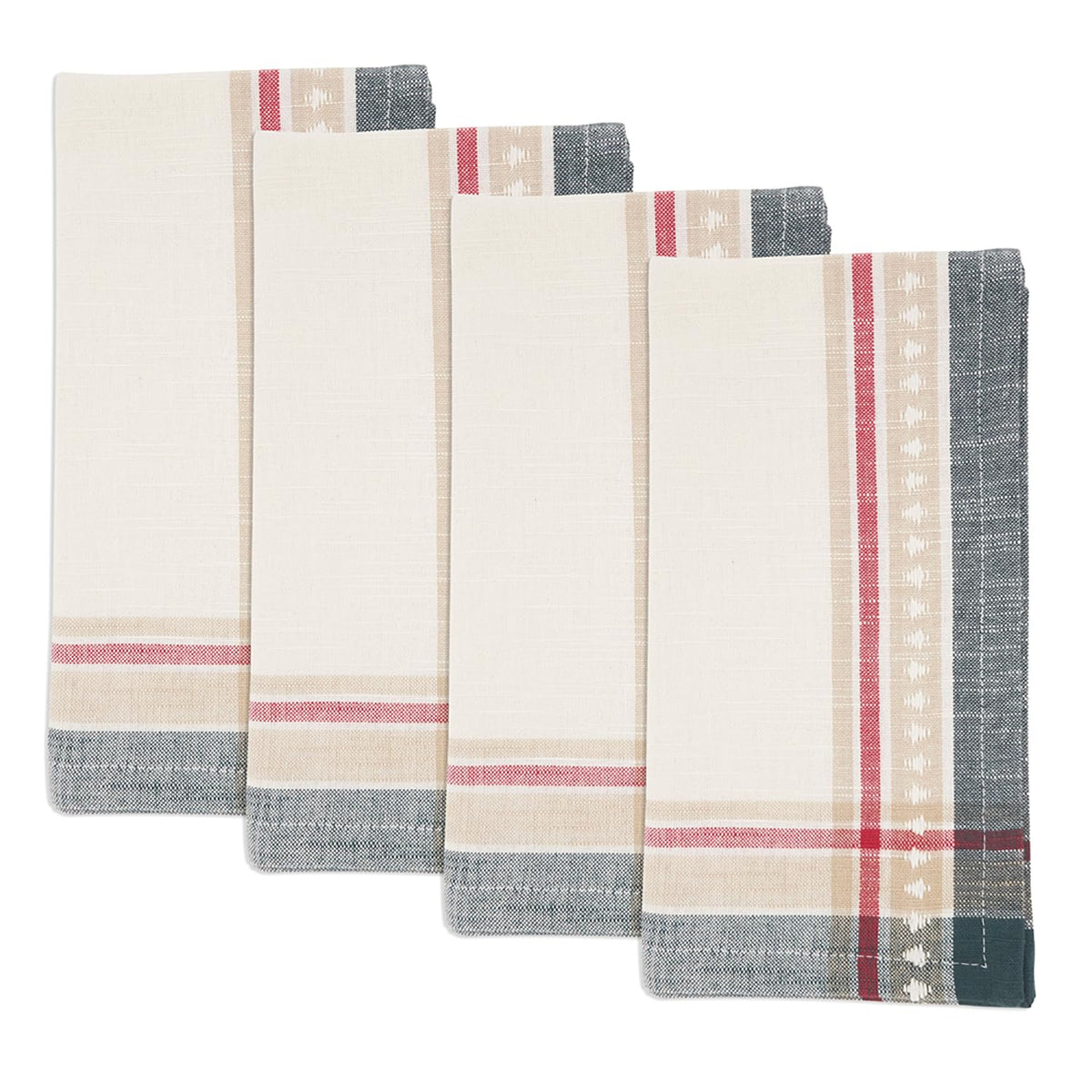 Fennco Styles Dobby Christmas Tree Table Linens — Napkins & Tablecloths