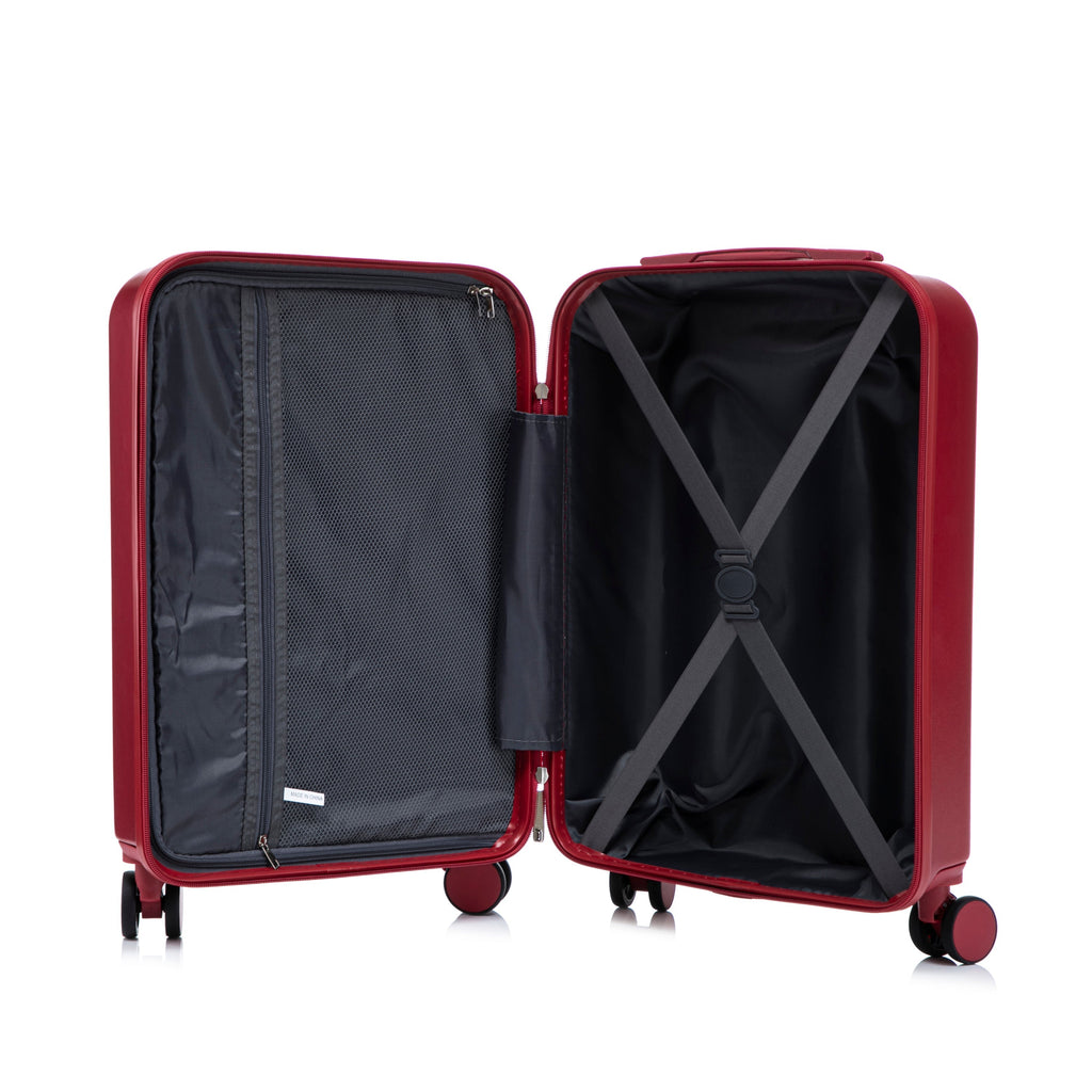 14'/20' 2 pcs ABS Spinner Wheel Luggage Set with Combination Lock and Front Opening Design