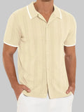 Men's Full Size Button-Down Short Sleeve Shirt