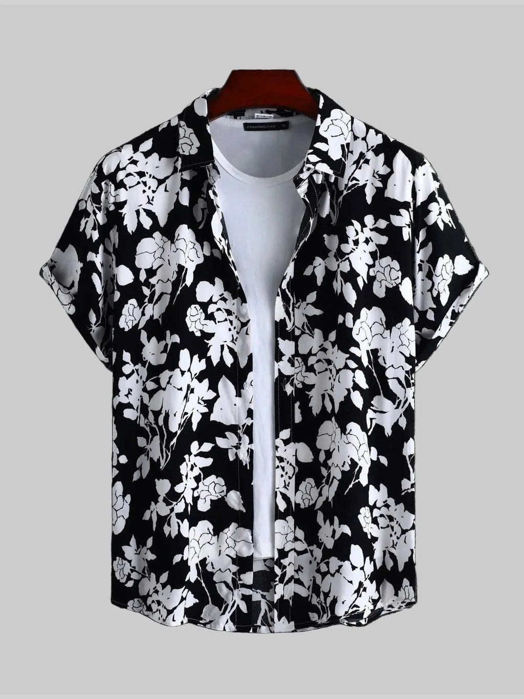 Men's Floral Printed Short Sleeve Casual Shirt