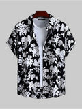Men's Floral Printed Short Sleeve Casual Shirt