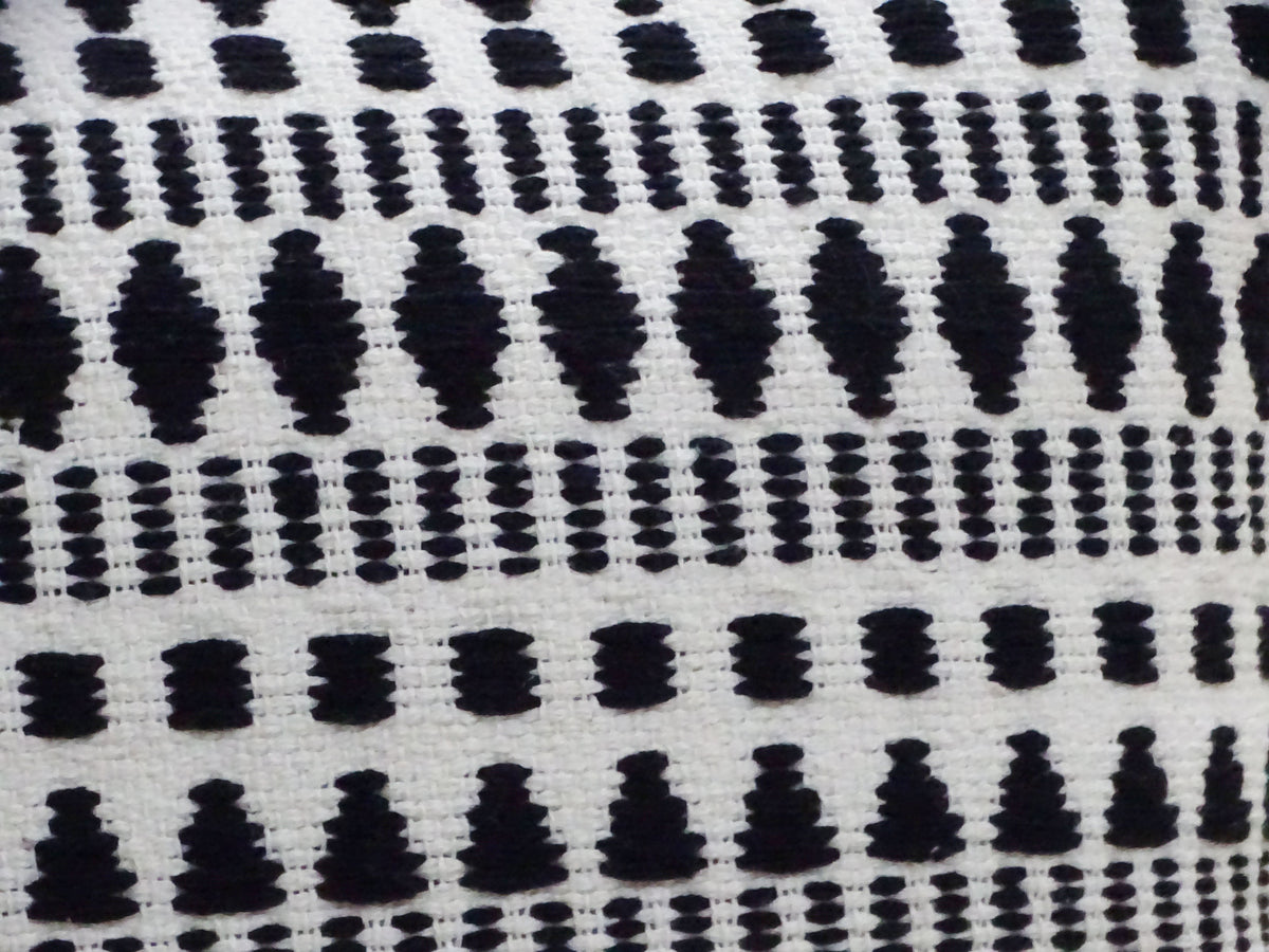Black 22" X 22" Throw Pillow for couch with Tassels-Winter