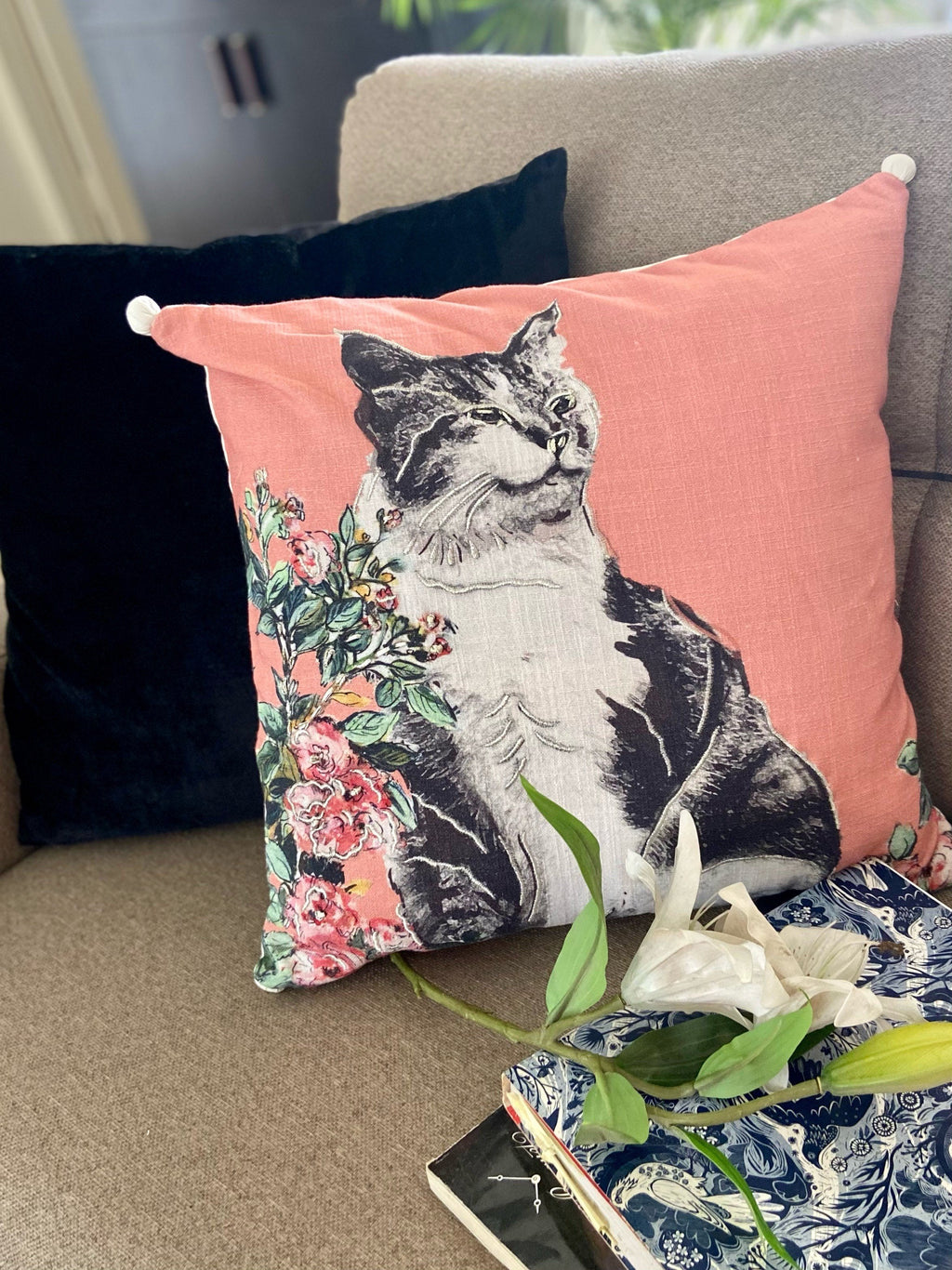 Pink Decorative Pillow 18"x18" Peach