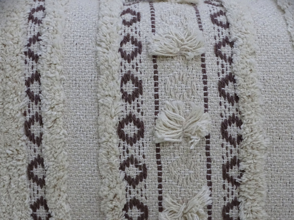 Handwoven 14"X 24" Throw Pillow with Fringes