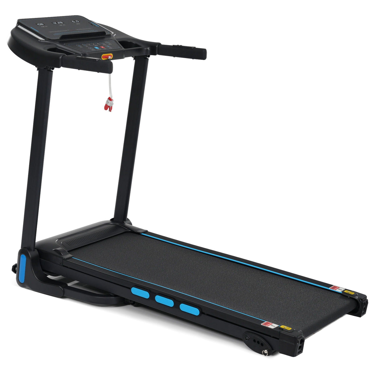 3.5Hp Hydraulic System Auto Foldable Treadmill with Incline - Black