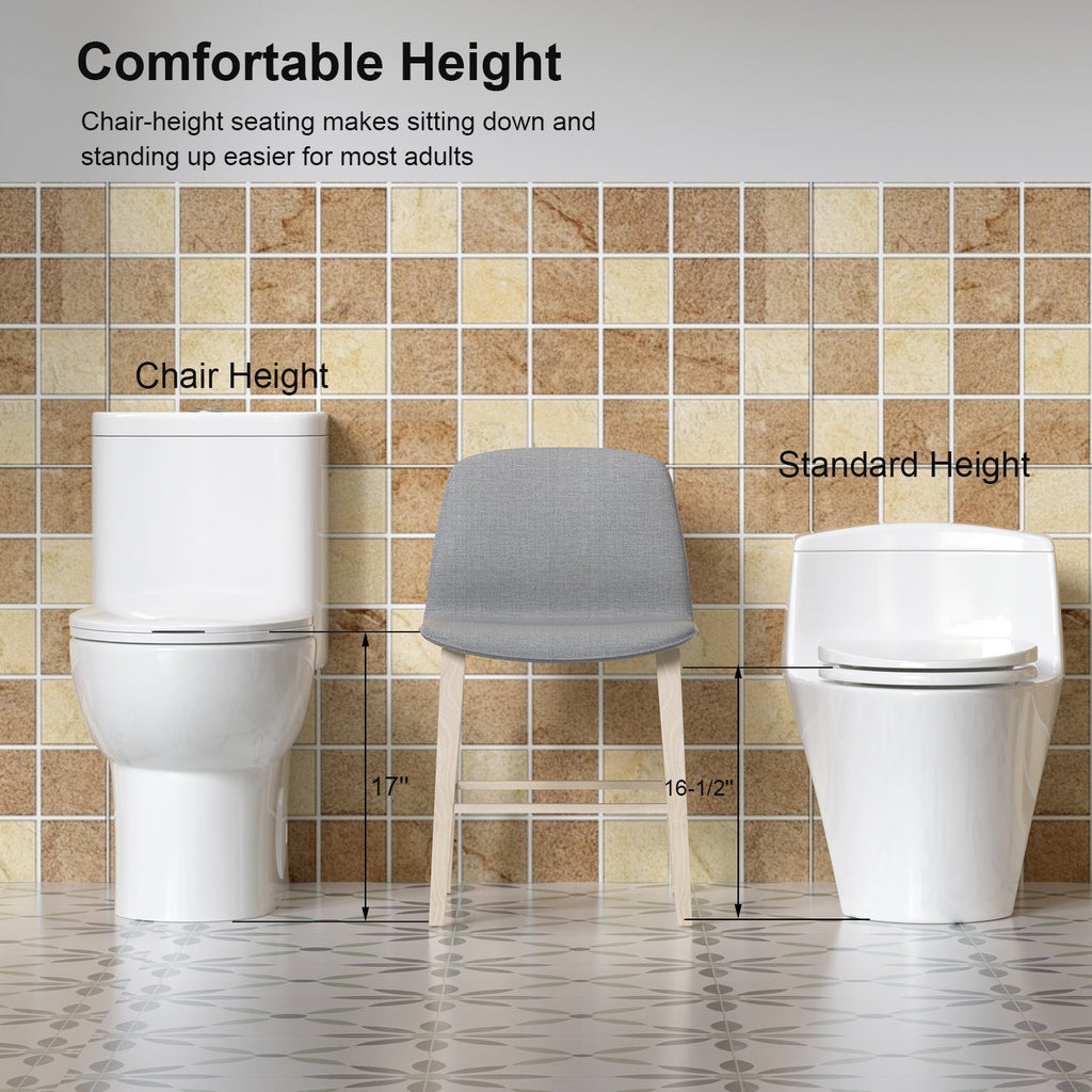 Tornado Flush One-Piece Toilet with Comfort Chair Seat - Gloss White