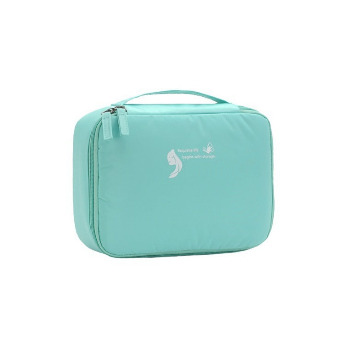 Lightweight makeup bags,Waterproof multi-functional portable toilet bag, anti-wrinkle large-capacity square cosmetic bag, makeup bag with compartments,