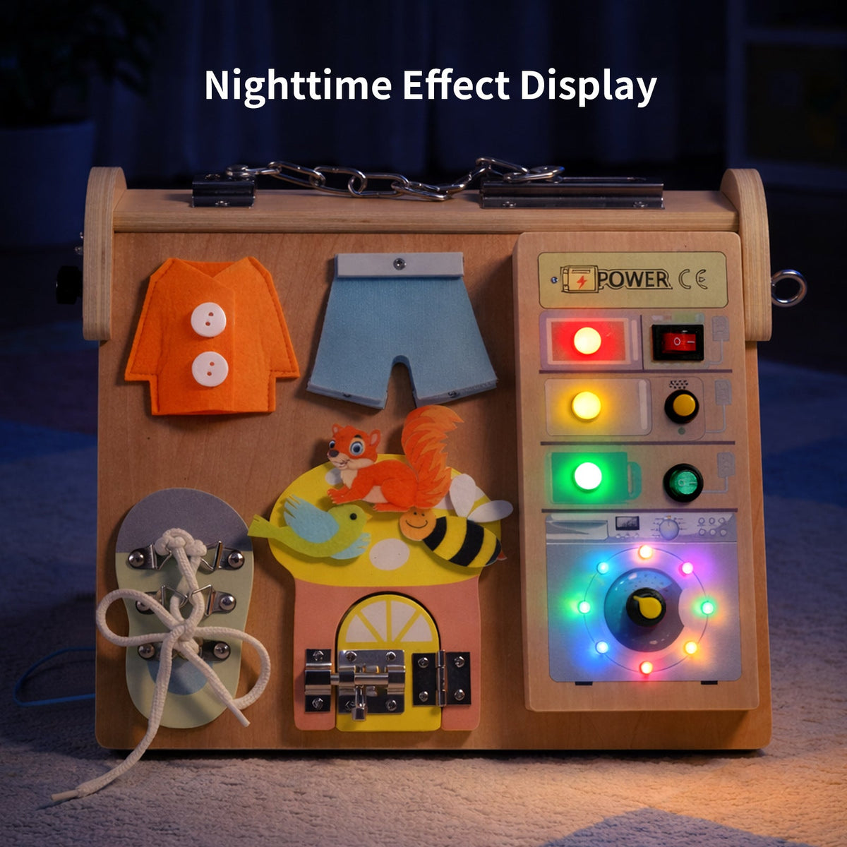 Wooden Circuit Activity Busy Board — Ages 4–6