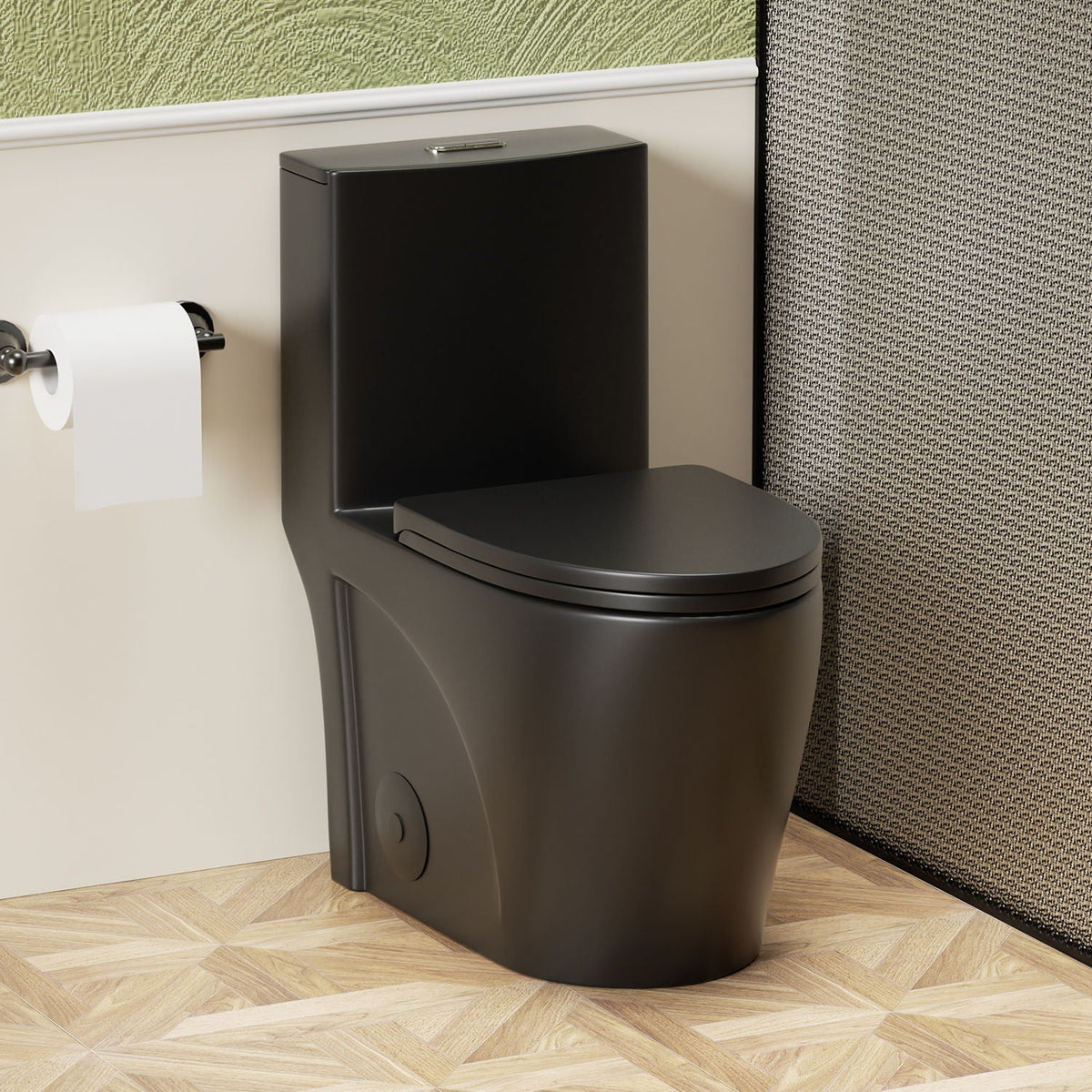 One-Piece Tornado Dual-Flush Toilet with Soft-Close Seat - Gray, Pink or Black