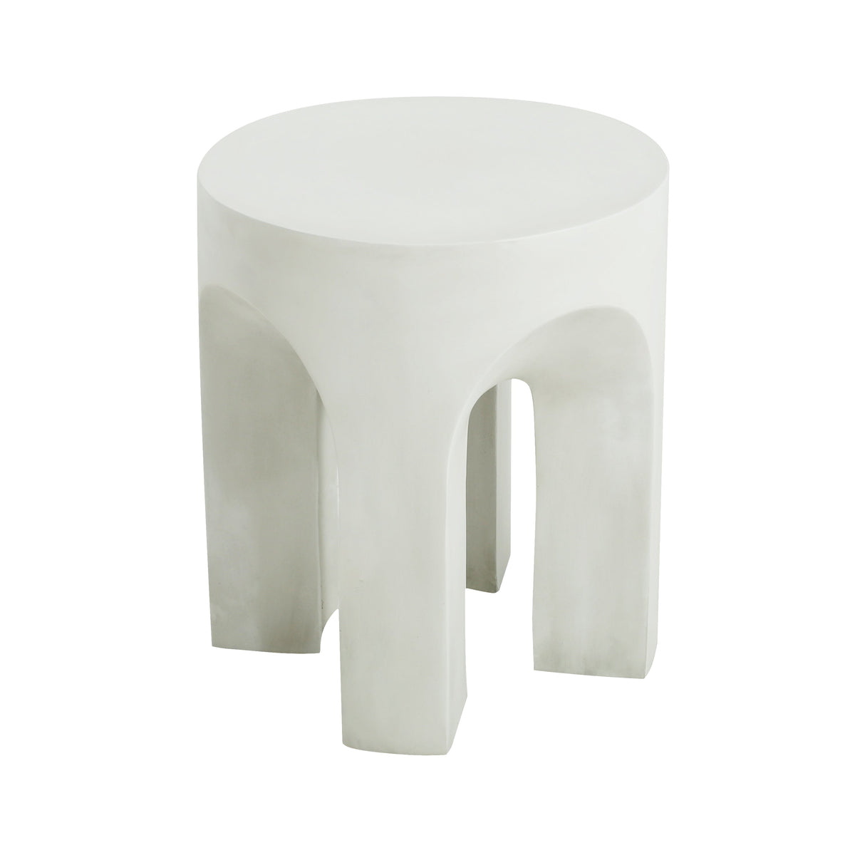 Outdoor MGO Round Top Side Table in Antique White