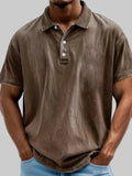 Men's Full Size Collared Neck Short Sleeve Polo Plus Size