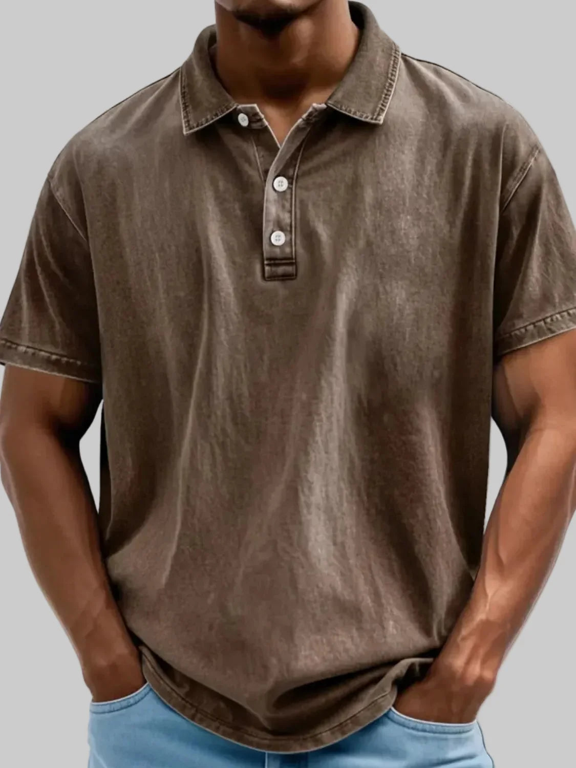 Men's Full Size Collared Neck Short Sleeve Polo Plus Size
