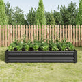Raised Garden Bed Outdoor 6×3×1 ft Metal Raised Rectangle Planter Bed