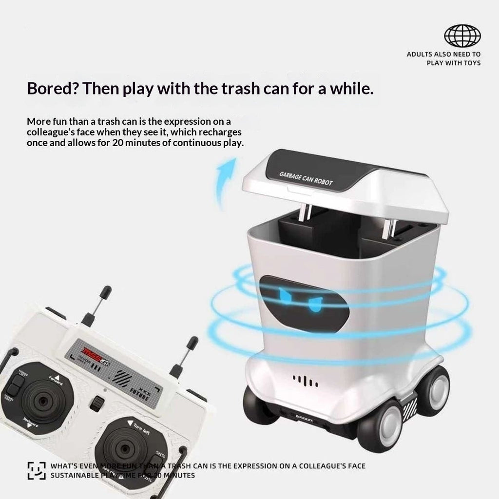 Mini RC Trash-Can Robot Toy