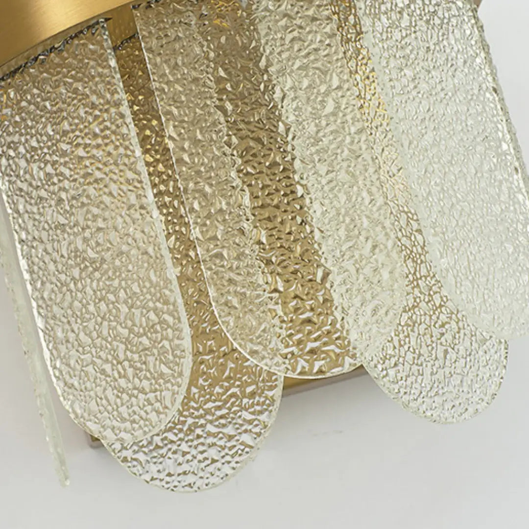 Gold Oval Glass Wall Lamp